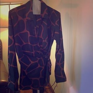 Animal Print Blouse XL